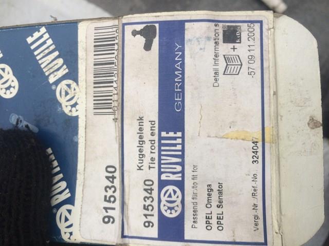 Накінечник рульової тяги, внутрішній, правий 915340 RUVILLE