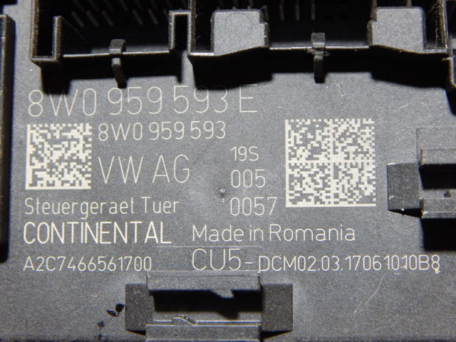 Блок комфорту передніх дверей 8W0959593E VAG