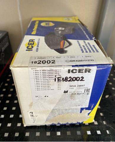 Передні гальмівні колодки 182002 ICER