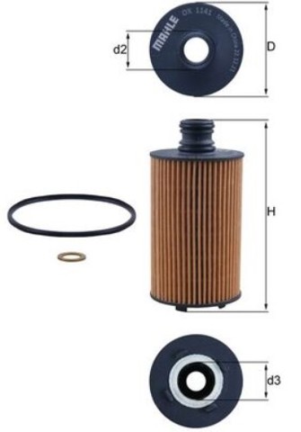 Фільтр масла OX1141D MAHLE