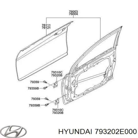 Петля передніх дверей, правою 793202E000 HYUNDAI