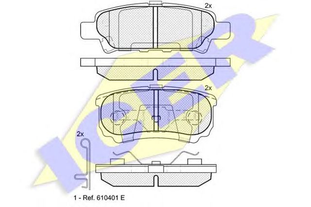 Колодки гальмівні (задні) mitsubishi outlander/lancer 03-/jeep compass/patriot/dodge avenger 06- 181746