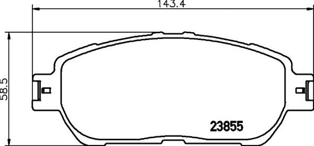 Колодки гальмівні (передні) toyota camry/lexus es 01-08 (akebono) 2385501