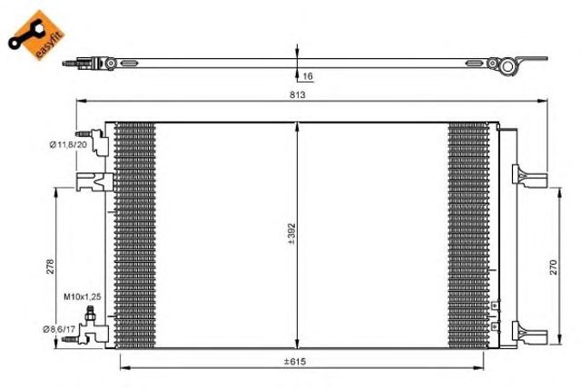 Радіатор кондиціонера opel insignia 1.4/1.6 11- 35919