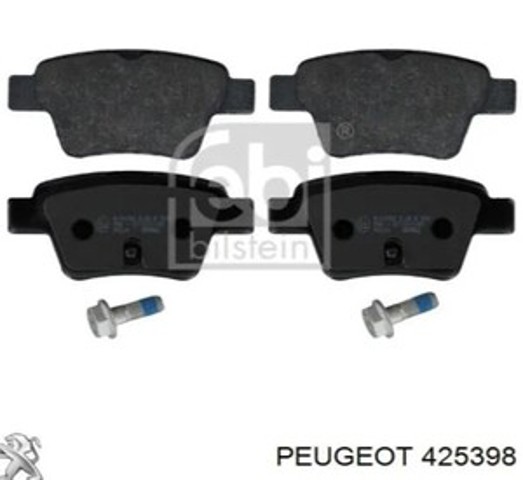 Колодки гальмові задні, дискові 425398 PEUGEOT