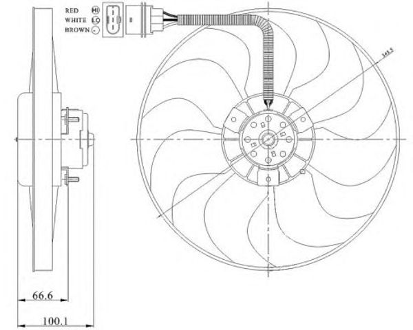 Вентилятор радіатора (електричний) skoda fabia/octavia/vw golf iv 1.0-1.4 16v 99-07 47204