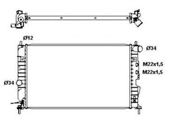 Радіатор охолодження opel vectra b 1.6-2.2 i/ dti 95-03 50563