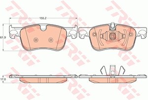 Тормозні колодки GDB2062 TRW