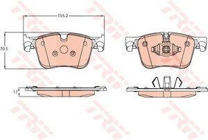 Колодки гальмівні дискові комплект GDB2193 TRW