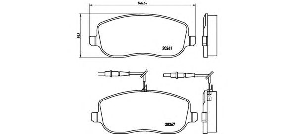 Колодки передні P23090 BREMBO
