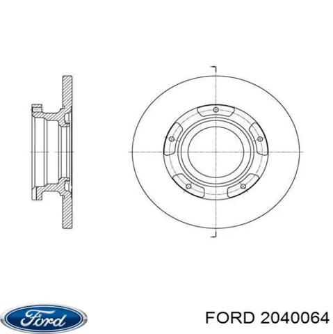 Диск гальмівний задній 2040064 FORD