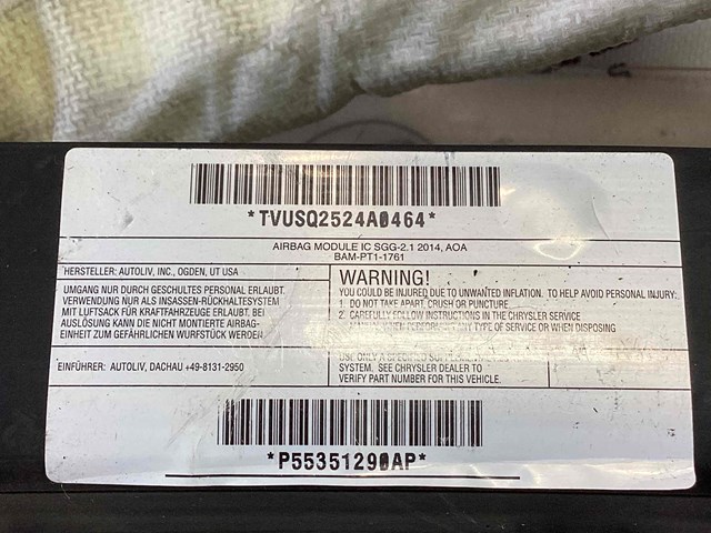 Подушка безпеки, збоку права айрбег 55351290AP CHRYSLER