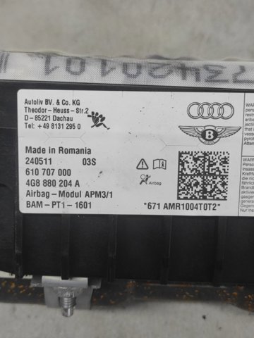 Подушка безпеки, пасажирська, AIRBAG 4G8880204A VAG
