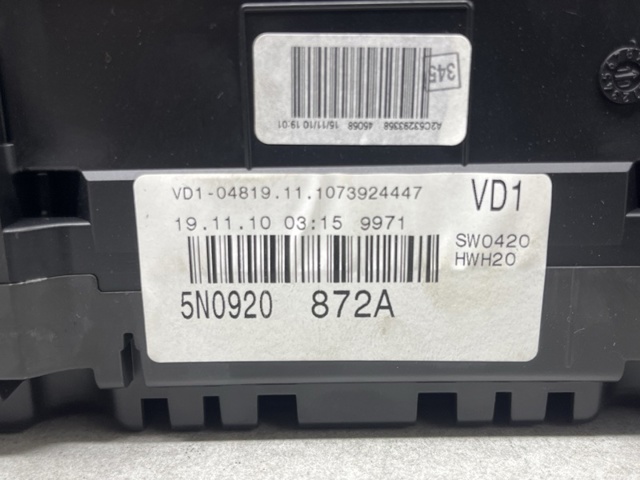 Щиток приладів (комбінація) 5N0920872A VAG