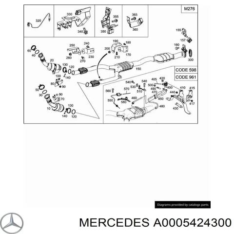 Лямбда датчик кисню A0005424300 MERCEDES