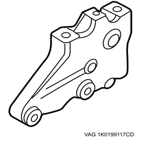 Подушка (опора) двигуна, задня 1K0199117CD VAG