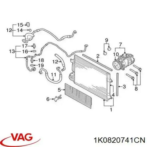 Шланг кондиціонера, від радіатора до випарника 1K0820741CN VAG