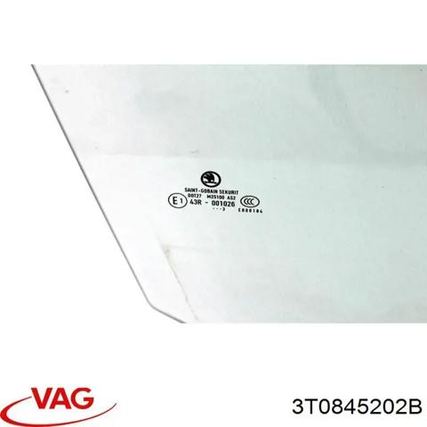 Скло передньої правої двері 3T0845202B VAG