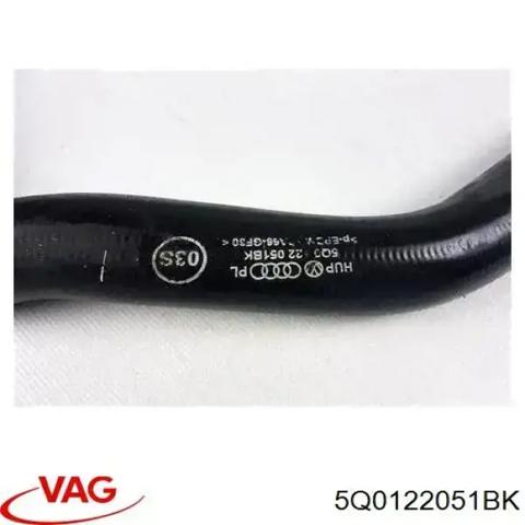 Шланг/патрубок радіатора охолодження, нижній 5Q0122051BK VAG