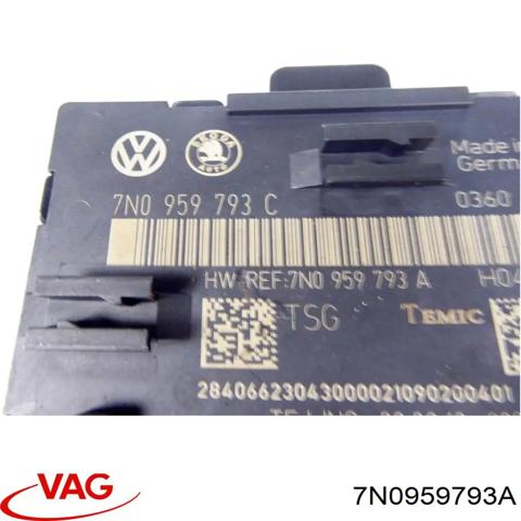 Блок комфорту передніх дверей 7N0959793A VAG