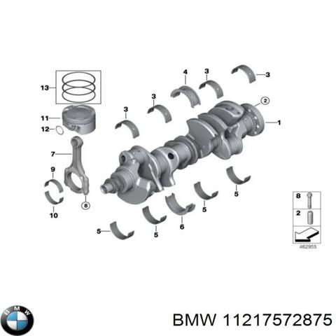 Вал колінчастий і маховик 11217572875 BMW