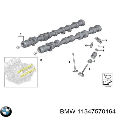 Випускний клапан двигуна 11347570164 BMW