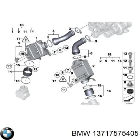 Система охолодження наддувочного повітря 13717575405 BMW