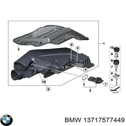 Корпус повітряного фільтра, лівий 13717577449 BMW