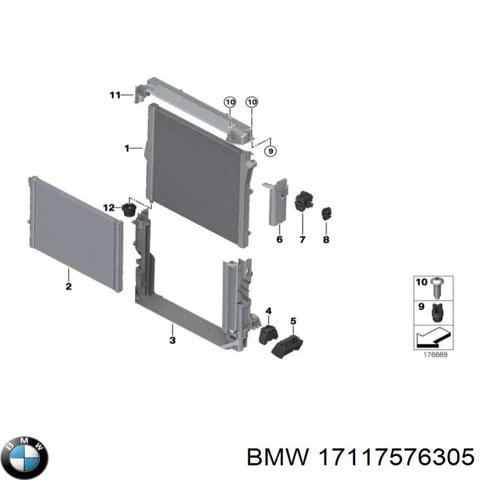 Радіатор охолодження 17117576305 BMW