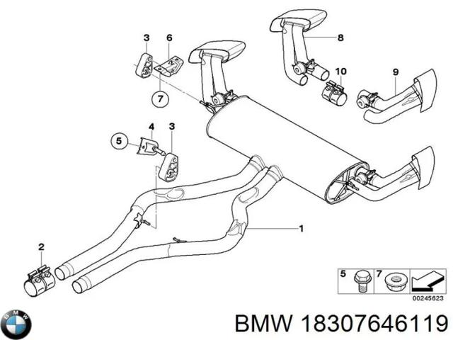 Вихлопна труба 18307646119 BMW