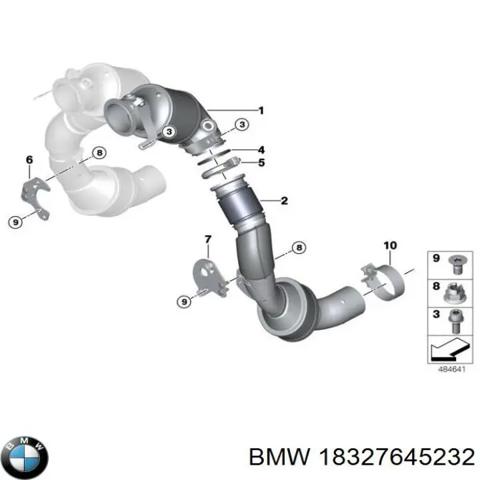 Конвертор-каталізатор, правий 18327645232 BMW