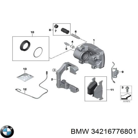 Скоба гальмівного заднього супорта 34216776801 BMW