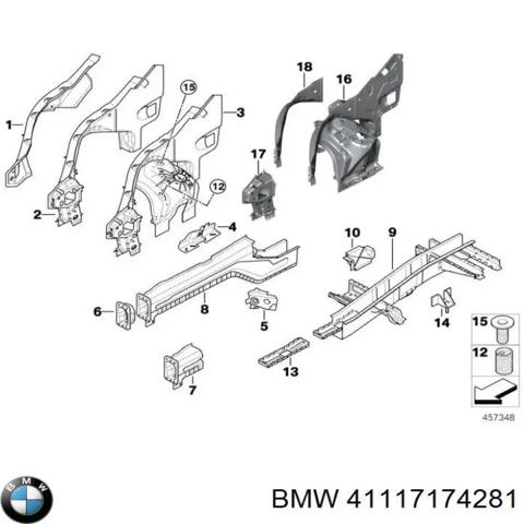 Лонжерон рами передній лівий 41117174281 BMW