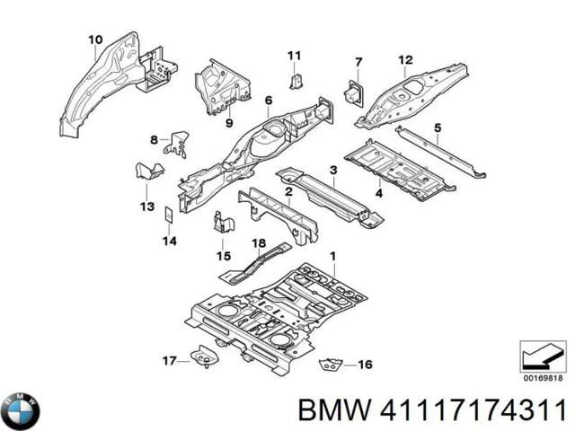 Чверть задня ліва 41117174311 BMW