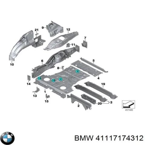 Чверть задня права 41117174312 BMW