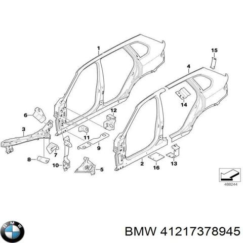 Отвір передніх лівих дверей 41217378945 BMW