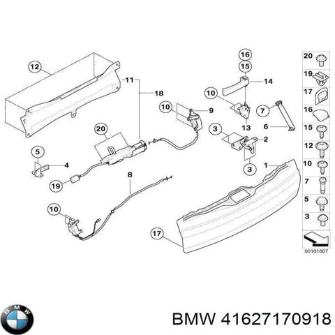Петля заднього борта 41627170918 BMW