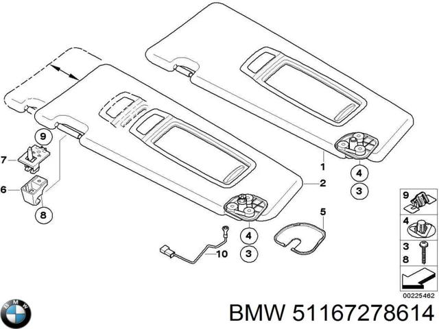 Козирок сонцезахисний 51167278614 BMW