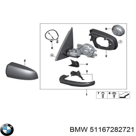 Дзеркало заднього виду, ліве 51167282721 BMW