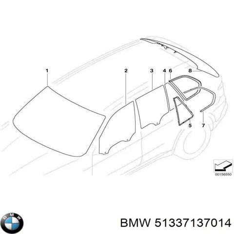 Скло передньої правої двері 51337137014 BMW