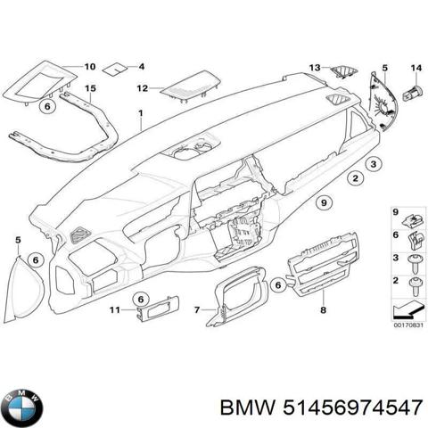 Передня панель 51456974547 BMW