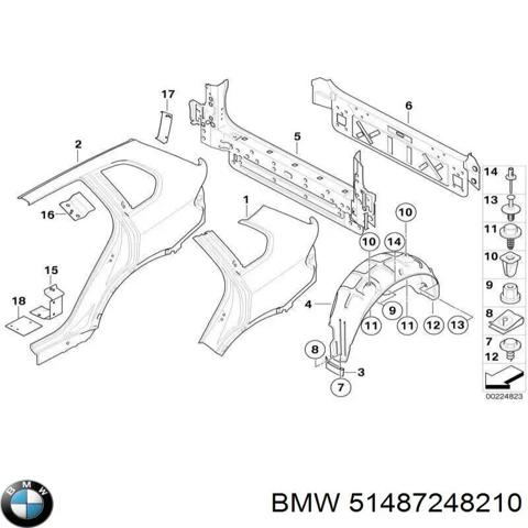 Підкрилок задній правий 51487248210 BMW