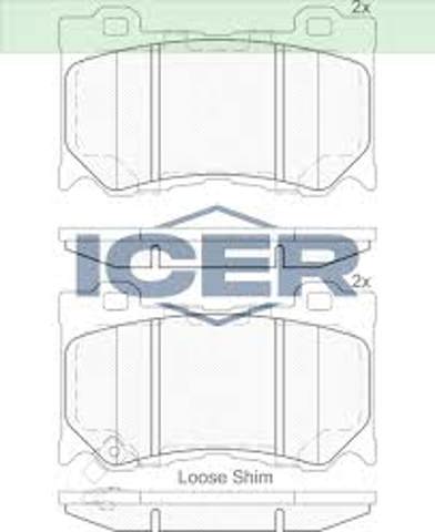 Гальмівні колодки 182089 ICER