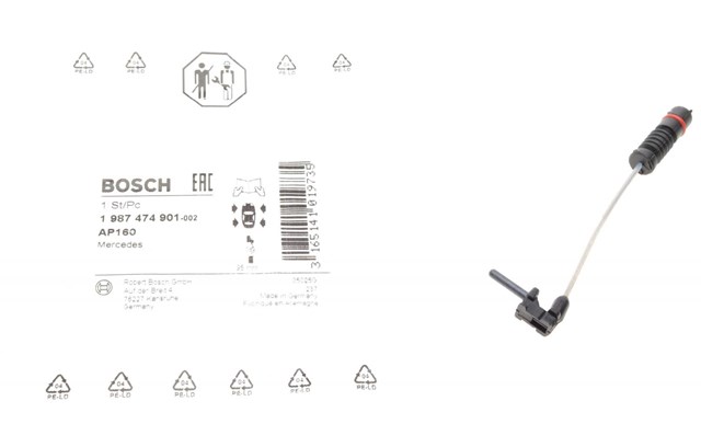 Сигналізатор знос гальмівних колодок 1987474901 BOSCH