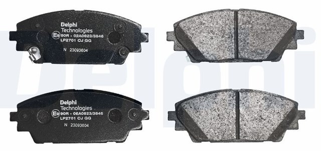 Колодки гальмівні дискові комплект LP2701 DELPHI