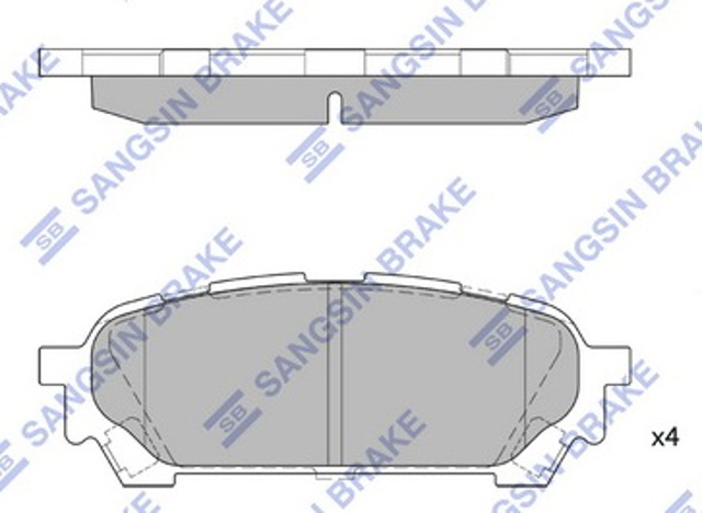 Задні колодки SP1532 SANGSIN