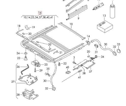 Панель люка 7L6877049A VAG