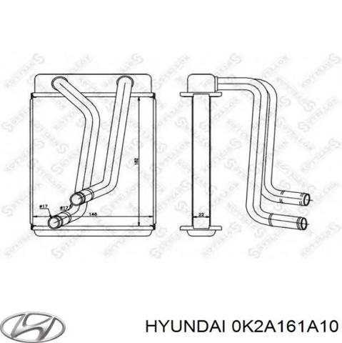 Радіатор пічки (обігрівача) 0K2A161A10 HYUNDAI