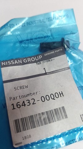 Болт трубки турбіни подачі масла 1643200Q0H NISSAN