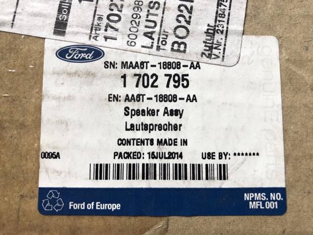 Динамік передньої двері 1702795 FORD